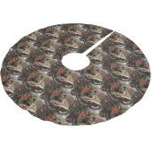 キーソンドッグクリスマスフェスティバル ブラッシュドポリエステルツリースカート (アングル)