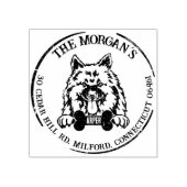 キーソンドッグファミリー差出人住所 ラバースタンプ (インプリント)