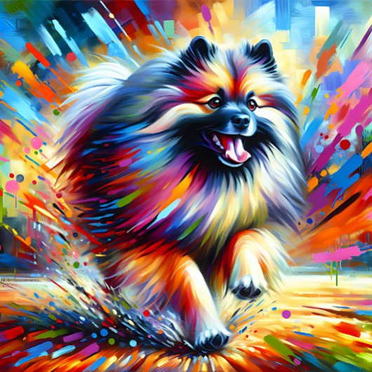 キーソンドッグポートレートアクリルアートプリント恋人 ジグソーパズル