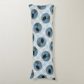 キーソンバレエ写真可愛いオリジナルドッグアート ボディピロー (正面縦)