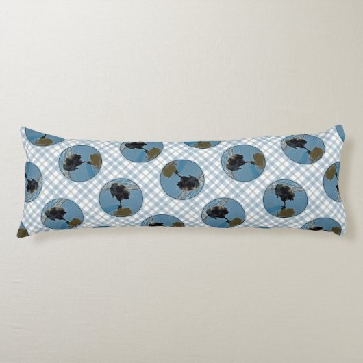 キーソンバレエ写真可愛いオリジナルドッグアート ボディピロー (正面)