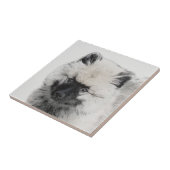 キーソンパピースケッチ – かわいいオリジナルドッグアート タイル (側面)