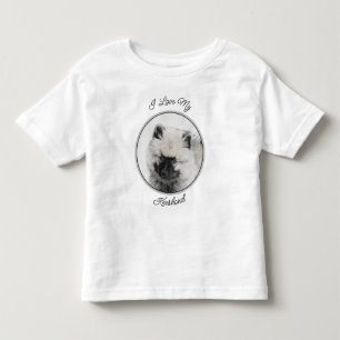 キーソンパピースケッチ – かわいいオリジナルドッグアート トドラーTシャツ