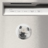 キーソンパピースケッチ – かわいいオリジナルドッグアート マグネット (インサイチュ (食洗機))