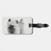 キーソンパピースケッチ – かわいいオリジナルドッグアート ラゲッジタグ (裏面横)