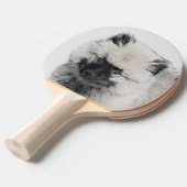 キーソンパピースケッチ – かわいいオリジナルドッグアート 卓球ラケット (正面アングル)