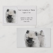 キーソンパピースケッチ – かわいいオリジナルドッグアート 名刺 (正面/裏面)