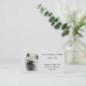 キーソンパピースケッチ – かわいいオリジナルドッグアート 名刺 (スタンド正面)