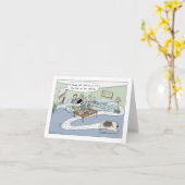 キーソン犬の機敏性の漫画 |誕生日カスタム カード (黄色い花)