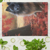 キーソン紅葉秋 キッチンタオル (折り畳み)