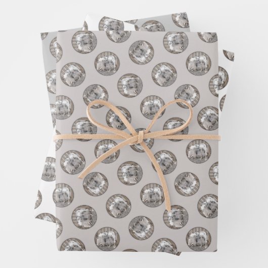 キーソン絵を描のお尻ズアットザゲートかわいいドッグアート ラッピングペーパーシート (インサイチュ)