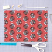 キーソン絵を描のクリスマスの古い赤いトラックの犬のアート 薄葉紙 (クラフト)