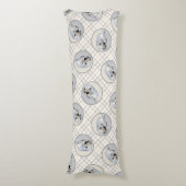 キーソン絵を描の眠っている子犬オリジナルドッグアート ボディピロー (正面縦)