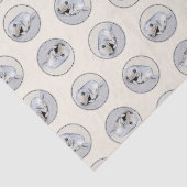 キーソン絵を描の眠っている子犬オリジナルドッグアート 薄葉紙 (詳細)