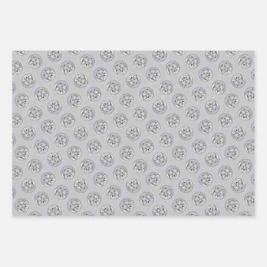 キーソン絵を描ズかわいいオリジナルペットドッグアート ラッピングペーパーシート (正面3)