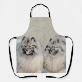 キーソン絵画ブラザーズ – オリジナルドッグアート エプロン (正面)