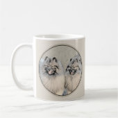 キーソン絵画ブラザーズ – オリジナルドッグアート コーヒーマグカップ (左)