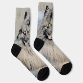 キーソン絵画ブラザーズ – オリジナルドッグアート ソックス (右)