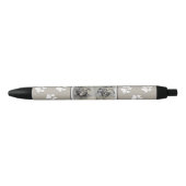 キーソン絵画ブラザーズ – オリジナルドッグアート 黒ボールペン (正面)