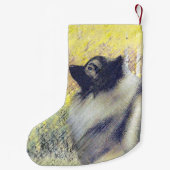 キーソン《植物》アスペン絵画ズ – かわいいオリジナルドッグアート スモールクリスマスストッキング (裏面)