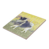 キーソン《植物》アスペン絵画ズ – かわいいオリジナルドッグアート タイル (側面)