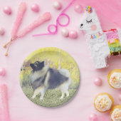 キーソン《植物》アスペン絵画ズ – かわいいオリジナルドッグアート ペーパープレート (パーティー)