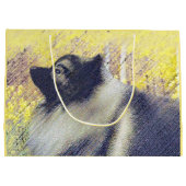 キーソン《植物》アスペン絵画ズ – かわいいオリジナルドッグアート ラージペーパーバッグ (裏面)