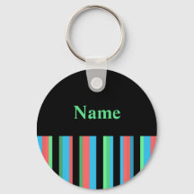 キーチかわいらしェンストライプのテンプレート – グリーン文字