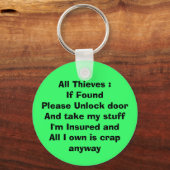 キーチェもしーンが見つかった キーホルダー (正面)