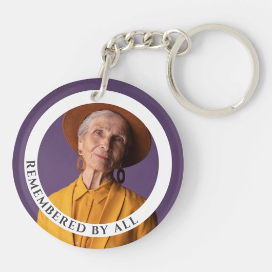 キーチェインとカスタム写真とメッセージ キーホルダー (裏面)