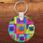 キーチェインスパイアーンをパグ キーホルダー (正面)