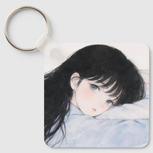 キーチェーンお嬢様の昼寝 キーホルダー (正面)