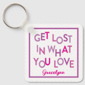 キーチェーンが好失ったきなピンク/紫 キーホルダー (正面)