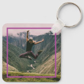 キーチェーンが好失ったきなピンク/紫 キーホルダー (裏面)