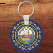 キーチェーンとニューハンプシャー州旗州 キーホルダー (正面)