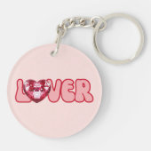 キーチェーンとハートとラブデザイン キーホルダー (裏面)