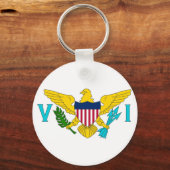 キーチェーンとヴァージン諸島国旗 – USA キーホルダー (正面)
