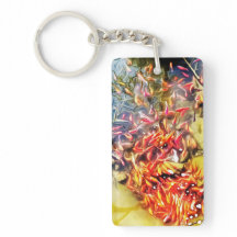 キーチェーンと自然デザイン