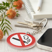 キーチェーンなし喫煙 キーホルダー (正面右)