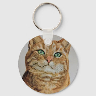キーチェーンにぶち猫 キーホルダー