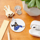 キーチェーンのオーバーオールでカラス キーホルダー