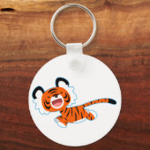 キーチェーンの可愛い漫画走の虎 キーホルダー (正面)