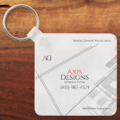 キーチェーンの設計 | 青写真デザイン キーホルダー (正面)