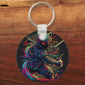 キーチェーンを使って忍者猫をどこでも楽しめる キーホルダー (裏面)