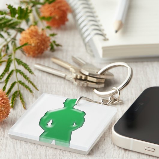 キーチェーンを配置する人 キーホルダー (正面右)