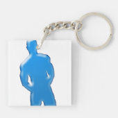 キーチェーンを配置する人 キーホルダー (裏面)