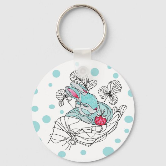 キーチェーンアクアウサギの手 キーホルダー (正面)
