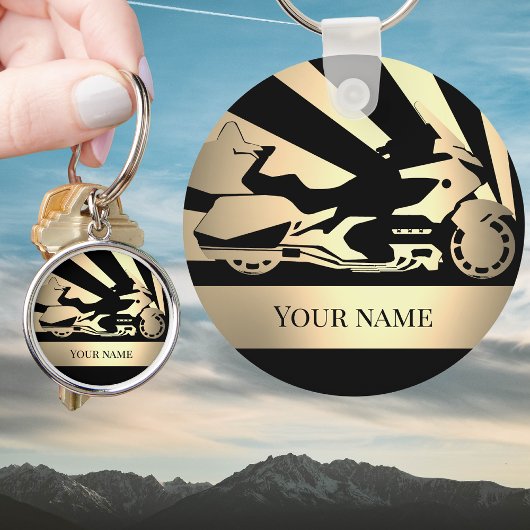 キーチェーンオートバイクバイクバイクもしくは自転車に乗る人セピア キーホルダー