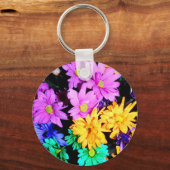 キーチェーンカラフル花 キーホルダー (正面)
