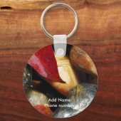 キーチェーンストーンズ名前と電話番号の追加 キーホルダー (正面)